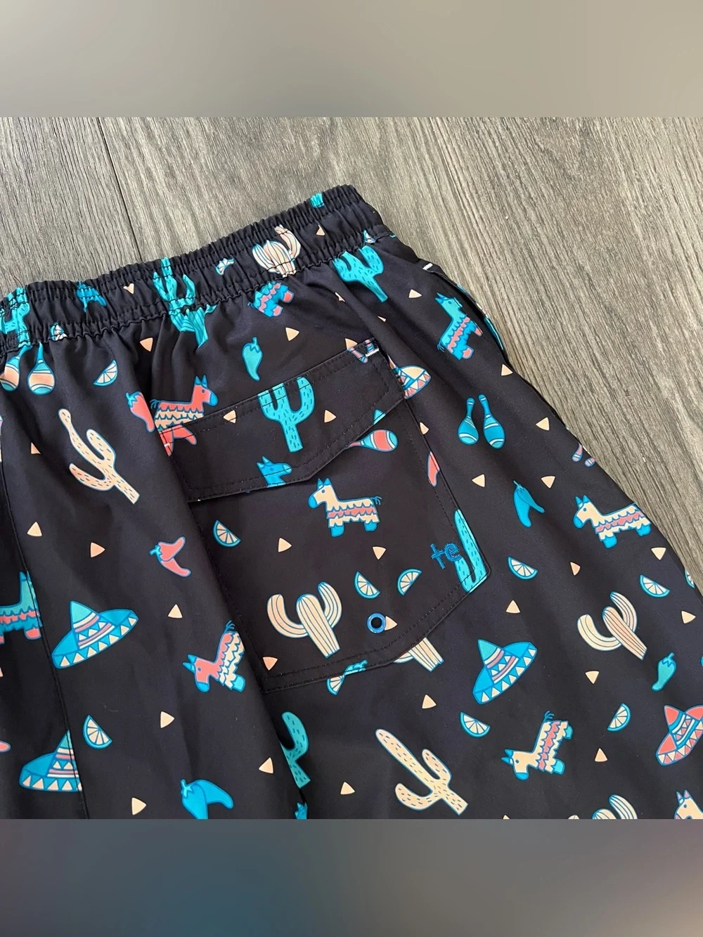 TIPSY ELVES Midnight Fiesta Stretch Swim Trunks Lined Size 3XL